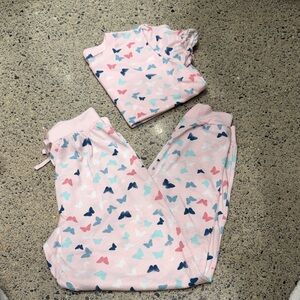 BCBGirls Pink Butterfly Print Kids Pajama Set